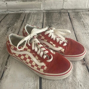 Vans sneakers red and white 7